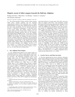 Diapiric ascent of silicic magma beneath the Bolivian Altiplano