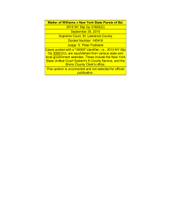 Matter of Williams v New York State Parole of Bd.