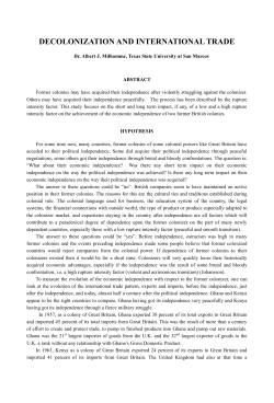 decolonization and international trade
