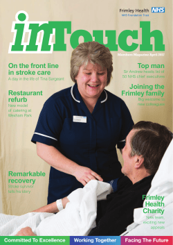 Frimley Health Charity On the front line in stroke care Top man
