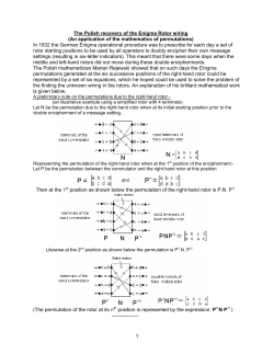 1 The Polish recovery of the Enigma Rotor wiring (An application of