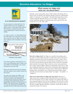 Shoreline Alterations: Ice Ridges
