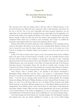 In the Beginning - Samuel Griffith Society