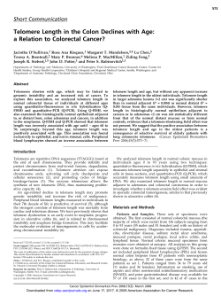 Telomere Length in the Colon Declines with Age
