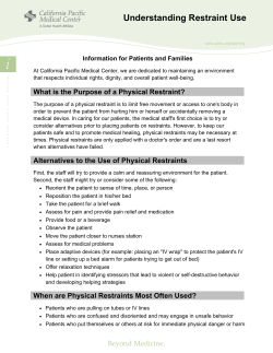 Printer-friendly PDF of Restraint UseOpens new window