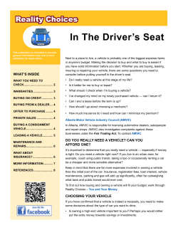 In The Driver`s Seat