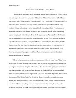 Slave Dances in the Midst of African Drums