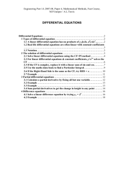 differential equations