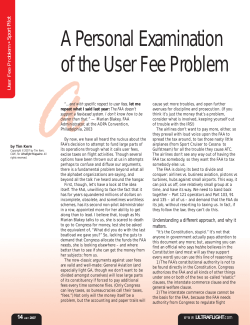 User Fee Problem