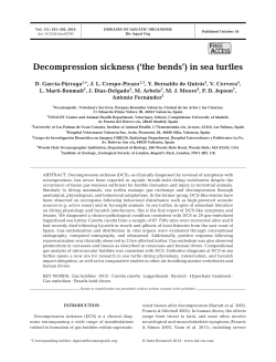 Decompression sickness (`the bends`) in sea turtles