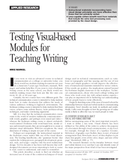 Testing Visual-based Modules for Teaching Writing