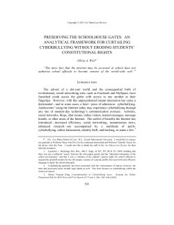 preserving the schoolhouse gates: an analytical framework for