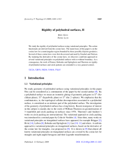 Rigidity of polyhedral surfaces, II