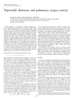 Superoxide dismutase and pulm ,on ary oxygen toxicity