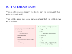 2. The balance sheet