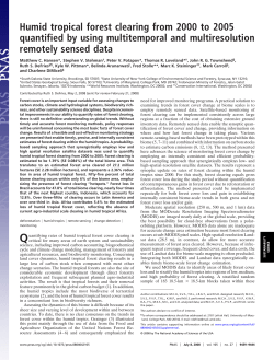 Humid tropical forest clearing from 2000 to 2005 quantified by using