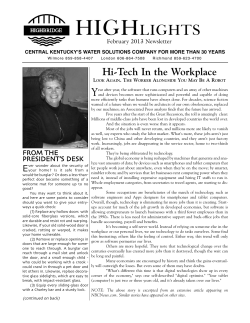 February 2013 Newsletter February newsletter