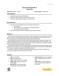 Germany after World War II Lesson Plan