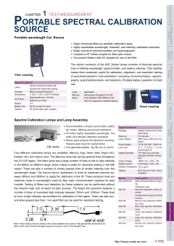 PORTABLE SPECTRAL CALIBRATION SOURCE