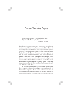 1 Dewey`s Troubling Legacy