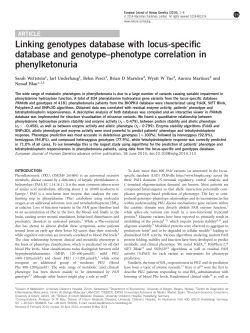 Linking genotypes database with locus