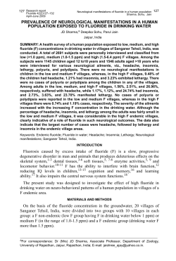 127&ndash;132. - International Society for Fluoride Research