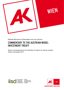 commentary to the austrian model investment treaty
