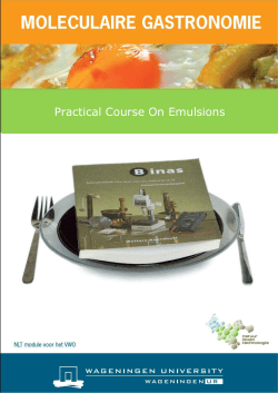 Molecular Gastronomy practical 2 - Betavak-NLT