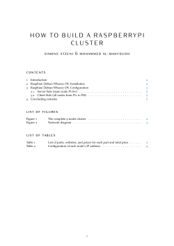 how to build a raspberrypi cluster