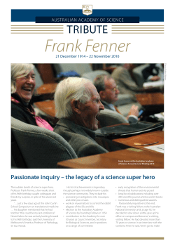 Frank Fenner - Australian Academy of Science