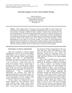 What brain imaging can tell us about embodied meaning. In M. de