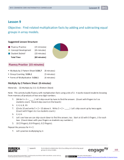 Grade 3 Mathematics Module 1, Topic C, Lesson 9