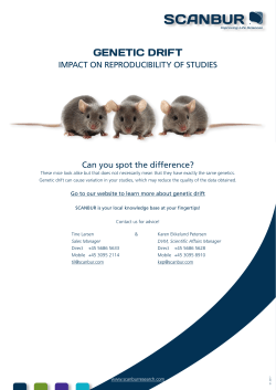 genetic drift - SCANBUR Research