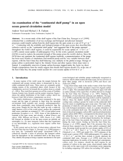 An examination of the ``continental shelf pump`` in an open ocean