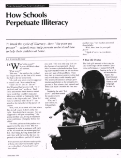 How Schools Perpetuate Illiteracy