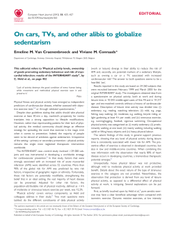 On cars, TVs, and other alibis to globalize sedentarism