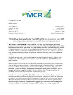 MCR Virtual Business Center Now Offers Merchant Supplies from GCF