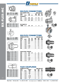 BX-FLEX CONNECTORS - Mayer Electric Supply