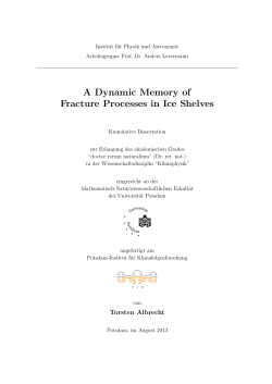 A Dynamic Memory of Fracture Processes in Ice Shelves