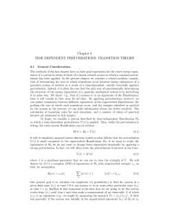 Time-Dependent Perturbation Theory
