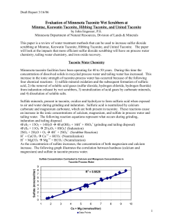 Evaluation of Minnesota Taconite Wet Scrubbers at Minntac