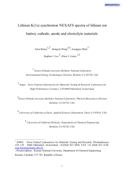 Lithium K(1s) synchrotron NEXAFS spectra of lithium ion battery