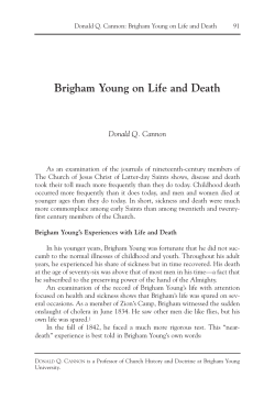 Brigham Young on Life and Death - Mormon Historic Sites Foundation