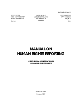 MANUAL ON HU MAN RIGHTS RE PORT ING