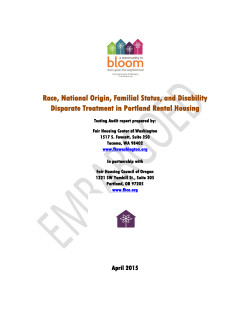 Race, National Origin, Familial Status, and Disability Disparate