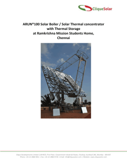 ARUN&reg;100 Solar Boiler / Sola with Thermal at