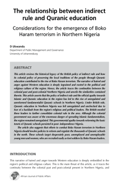 The relationship between indirect rule and Quranic education