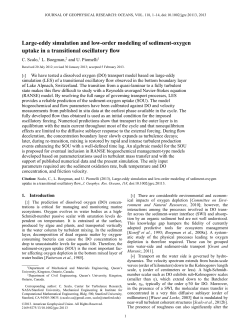 Largeeddy simulation and loworder modeling of sedimentoxygen