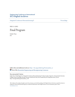 Final Program - ECI Digital Archives