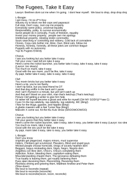 The Fugees, Take It Easy